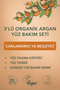 Skin Care Set 3-Pack Organic Argan Cleansing Foam, Tonic and Cream - 3