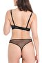 Women's Black Tulle Detailed Bra Triangle Covered Transparent Bra Nancy - 4