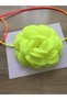 Necklace/choker Necklace/laced Satin Rose Necklace (neon Yellow) - 5
