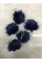 Pompom 4 Cm 5 Piece Set Navy Blue - 6