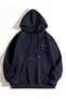 Travis Scott Sweatshirt - Navy Printed Oversize Thick Hooded Hoodie - 2