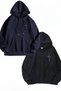 2-Piece Travis Scott Sweatshirt - Black Navy Blue Printed Oversize Thick Hooded Hoodie - 2