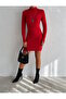 Women's Stand Collar Mini Dress Length 90cm Standard Size Sml Compatible - 2