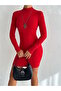 Women's Stand Collar Mini Dress Length 90cm Standard Size Sml Compatible - 5