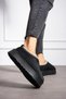 Women's Tan Tazz Suede Seasonal Shoes Slippers with Furry Inside Mini Slippers - 5