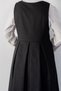 Vintage Women's Modest Black V Neck Women's Rerto Plaid Long Gilet Dress - 6