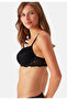 6208 Black Lyon Underwire Lace Double Push Up Bra with Removable Straps - 2