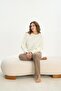 Women's Long Sleeve Cream Pajama Set C9T2N2O61 - 5