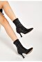 Vrt-023 Black High Thin Heeled Stretch Women's Boots - 2