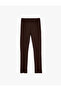 Elastic Waist Viscose Blended Ribbed Detailed Leggings