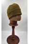 Dark Mustard Color Folded Knitwear Beanie - 2
