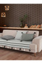 Liva Pompom Khaki Sofa Cover 115 X 200 cm Sofa Divan Sofa Bed Armchair Cover Shawl with Tassels - 2
