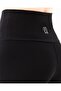 Black Women's Viscous Front Seamless High Waist Biker Tights Shorts - 4