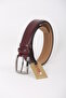 3.5 cm Burgundy Leather Belt - 2