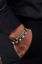 Modern and Elegant Bracelet - Genuine Leather with Pearl, Hematite, and Brass Plating - 3