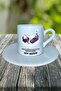 Psychological Counseling and Guidance Profession Printed Turkish Coffee Cup with Saucer Model 4