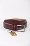 3.5 cm Burgundy Leather Belt - 3