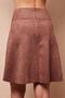 Light Lycra Suede Fabric High Waist Above Knee Short Kilo Skirt - Mink - 7