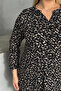 Plus Size Shirt Neck Half Sleeve Print Stretchy Blouse 322268 - 7