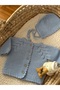 Knitwear Openwork Baby Cardigan and Hat Set - Hand Knitted - 4