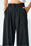 Women's Black Pocket Palazzo Trousers - 5