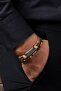 Genuine Leather Bracelet - Jade, Jasper, Hematite and Brass Plated Chic - 3