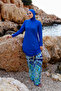 Wide Leg Lycra Full Covered Hijab Swimsuit 900-301 - 2