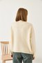 Women's Ecru Stone-Collared Embellished Knitwear Cardigan 20246266 - 6