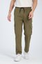 Men's Baggy Khaki 100% Cotton Top Quality Cotton Cargo Pants with Straight Leg Elastic Waist - 3