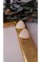 Colorful Stone Gold Detailed Triangle Earrings