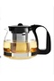 Heat Resistant Borosilicate Glass Teapot with Self-Draining, Sik Design (900 ml) - 2