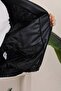 Erkek Oversize Siyah Deri Ceket - 6