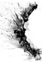 Hari̇kabi̇rev | Black-White Abstract Wave (Without Embossed) | Framed Glass Table 2 Pieces Vertical - 2