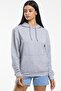 Superlife Women's Hooded Oversize Fit Thin Sweatshirt Spr21K55 - 4