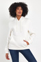 Women's Hooded Comfortable In-mold Fleece 3 thread SweatShirt spr24swk55 - 2