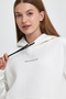 Women's Hooded Comfortable In-mold Fleece 3 thread Mid-Brooklyn Printed SweatShirt spr24swk13 - 3