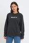 Süperlife Women's Crew Neck Oversize Fit Brooklyn Printed Thin Sweatshirt Spr23Swk330 - 4