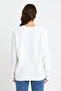 Süperlife Women's Crew Neck Oversize Fit Brooklyn Printed Thin Sweatshirt Spr23Swk330 - 6