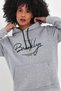 Women's Hooded Comfortable In-mold Fleece 3 thread Hand Written Brooklyn Printed SweatShirt spr24swk16 - 4