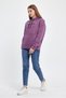 Women's Hooded Comfortable In-mold Fleece 3 Thread Willamsburg Brooklyn Printed Sweatshirt Spr24swk04