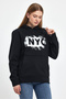 Women's Hooded Comfortable In-mold Fleece 3 thread NYC Printed SweatShirt spr24swK09 - 3