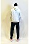 Men's Hooded Comfortable In-mold Fleece 3 thread Hand Written Brooklyn Printed SweatShirt spr24sw16 - 2