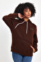 Women's Hooded Comfortable Fit Fleece Lined 3-Thread Air Embroidered Sweatshirt Spr24Swk07 - 2