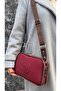 Justpolo Women's Burgundy 5 Compartments Adjustable Long Strap Shoulder Bag Messenger Bag