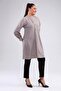 Gray Women's Hijab Tunic Large Size Buttoned Ayrobin Fabric High Quality - Seasonal - Winter - 5
