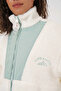 Green Printed Women's Plush Jacket - Zip and Lining Hzl25W-Bd 151941 - 4