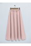 Elastic Waist Double Pocket Poplin Flared Skirt - 5