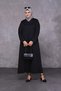 Long Women's Large Size Casual Dress Honeycomb Fabric Jacquard Hijab Mother's Dress