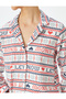 New Year's Themed Cotton Shirt Pajama Top - 5