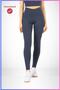 Slim Fit Oslo Leggings Anthracite High Waist Recovery Lycra Sports Model Flatlock Stitching Detailed 1090 - 4